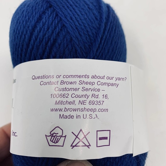 3 Skeins New Brown Sheep Nature Spun 100% Wool Mothproofed Yarn China Blue - Picture 3 of 5